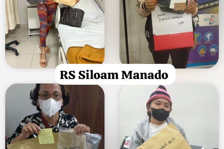 Donasi rambut bagi para penderita kanker yang tidak mampu di Rumah Sakit Siloam Manado.