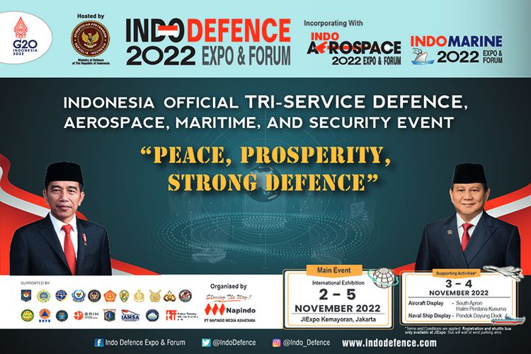 Indo Defence Expo and Forum 2022 digelar di JIExpo Kemayoran, Jakarta, mulai Rabu (2/11/2022) hingga Sabtu (5/11/2022). 


