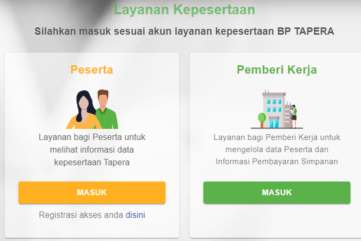 Cara cek apakah sudah terdaftar sebagai peserta Tapera atau belum di situs sitara.tapera.go.id
