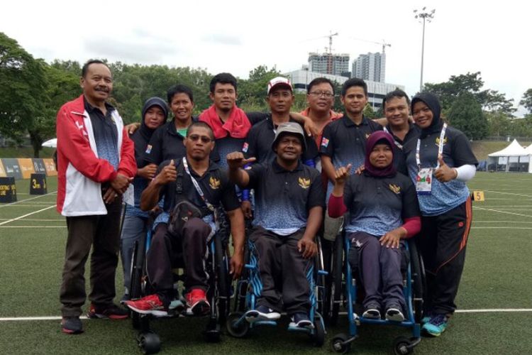 Tim panahan Indonesia di ajang ASEAN Paragames 2017