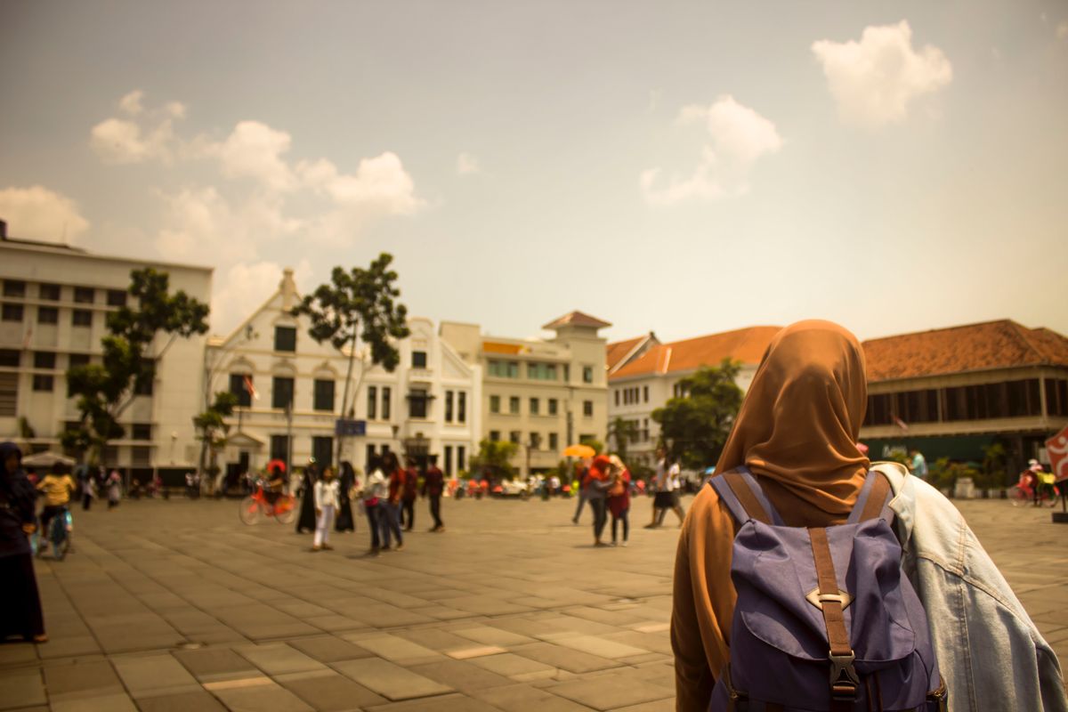 Ilustrasi wisatawan Muslim di Jakarta.