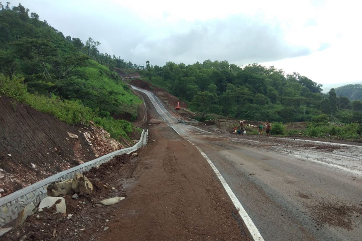 Kondisi medan proyek Sabuk Merah Perbatasan, NTT.