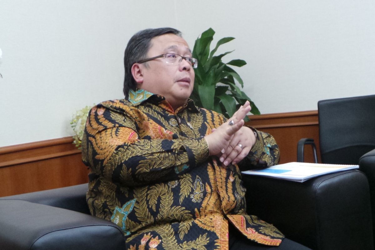 Menteri Perencanaan Pembangunan Nasional atau Kepala Bappenas Bambang Brodjonegoro, saat wawancara bersama Kompas.com, Rabu (10/5/2017).