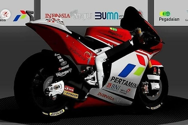 Desain livery Mandalika Racing Team untuk Moto2 musim 2021