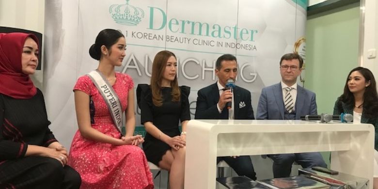 Peluncuran filler Alganess di klinik kecantikan Dermaster Jakarta (21/3/2019).