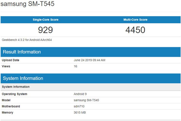 Bocoran spesifikasi tablet baru Samsung. 