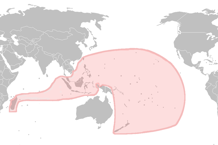 Peta persebaran bahasa Austronesia