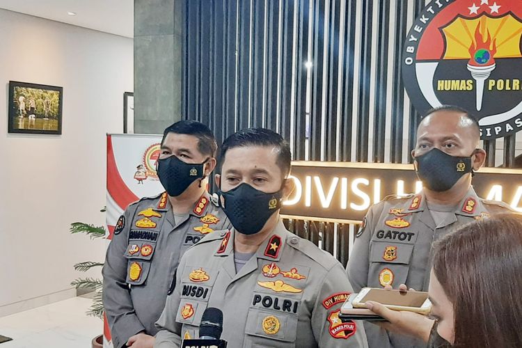 Kepala Biro Penerangan Masyarakat Divisi Humas Polri Brigjen Pol Rusdi Hartono di Mabes Polri, Jakarta.