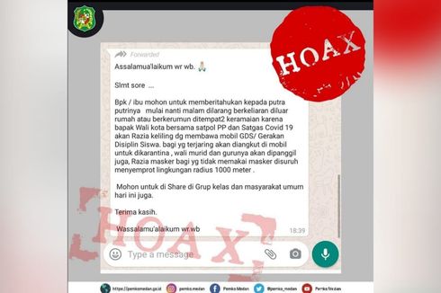 [HOAKS] Informasi Razia Keliling Wali Kota Medan dan Satgas Covid-19
