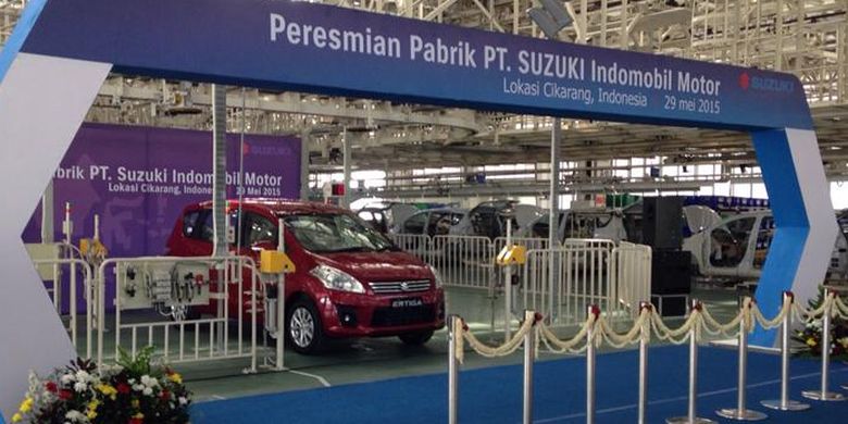Ilustrasi peresmian pabrik Suzuki yang memproduksi Ertiga di Indonesia