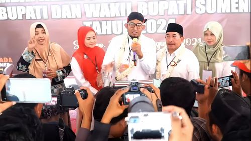 Diawali Doa Bersama di Makam Raja-raja, Fauzi-Imam Daftar ke KPU Sumenep dengan Koalisi 10 Partai Politik