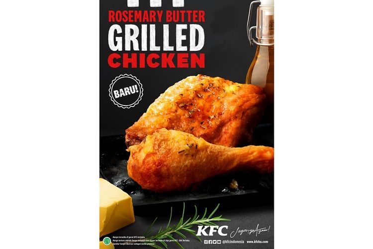 Menu terbaru KFC, Rosemary Butter Grilled Chicken.