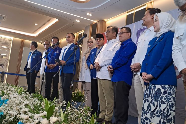 Elite Partai Gerindra bertemu dengan elite PAN di kantor DPP PAN, Jakarta Selatan, Senin (5/6/2023). 
