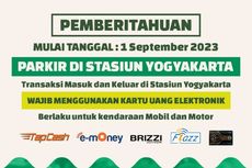 Bayar Parkir di Stasiun Tugu Yogyakarta Pakai Kartu Uang Elektronik per 1 September, Sekian Tarifnya
