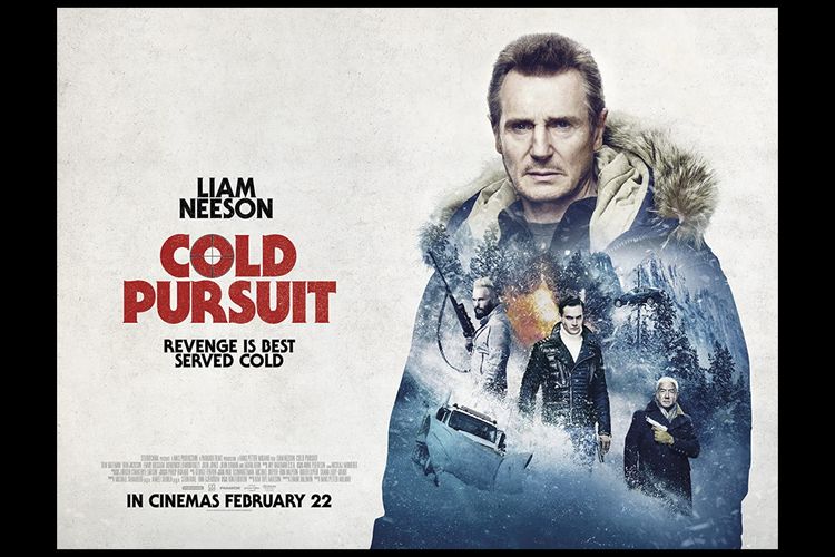 Poster film Cold Pursuit (2019) dibintangi Liam Neeson.