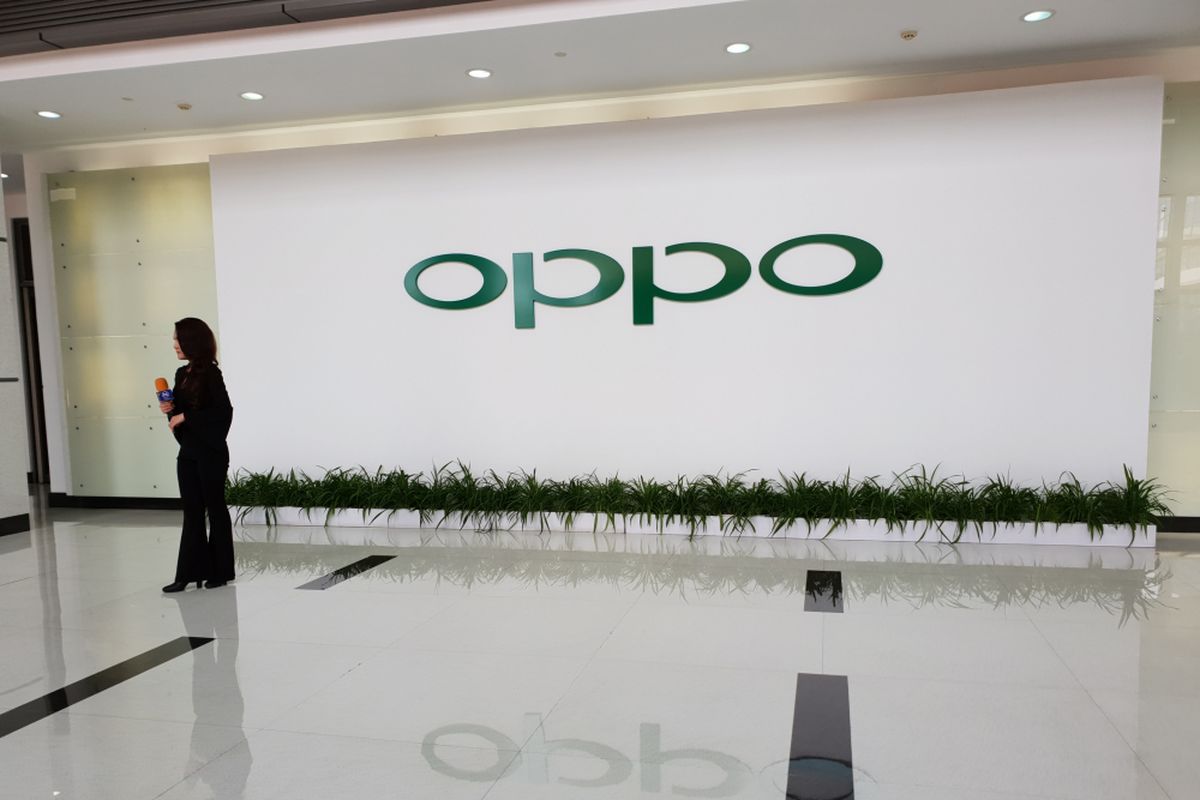 Ruang depan saat memasuki pabrik Oppo