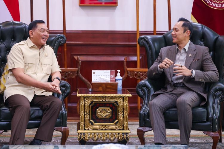 AHY Temui Sjafrie di Kemhan, Ini yang Dibahas
