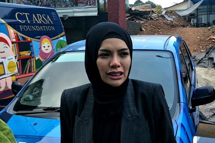 Nikita Mirzani saat ditemui di kawasan Tendean, Jakarta Selatan, Jumat (13/7/2018).