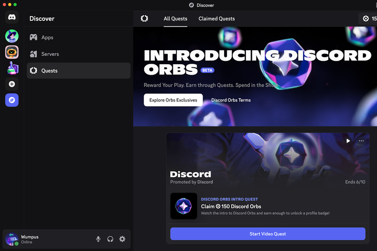 Discord Orbs.