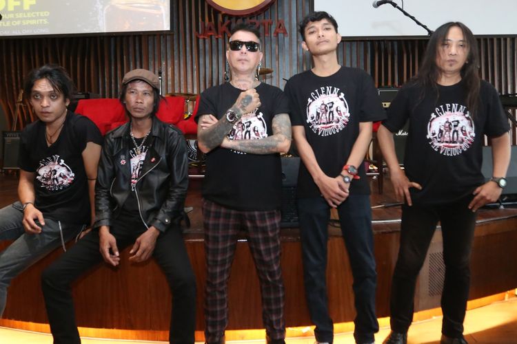 Band Glenn & The Vicious Boys saat ditemui di kawasan SCBD, Jakarta Selatan baru-baru ini. 