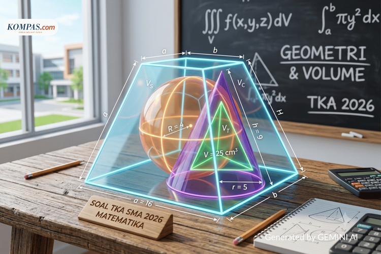 60 Soal TKA Matematika 2026 Lengkap dengan Kunci Jawaban, Materi Bilangan hingga Baris dan Deret