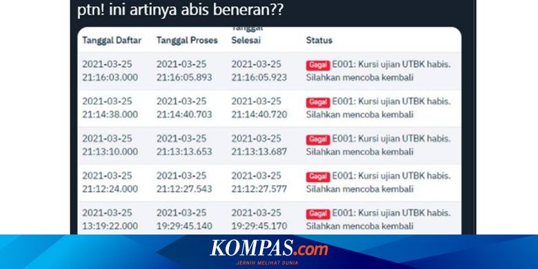 Bagaimana jika Kursi Ujian UTBK Habis?