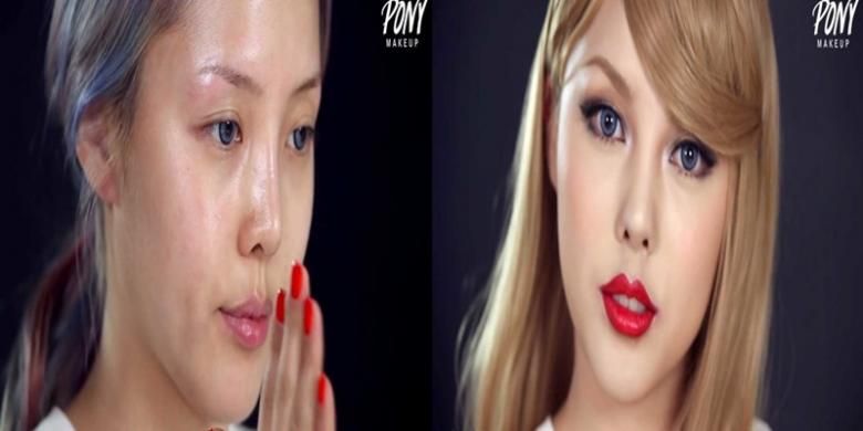 Berbekal Alat Rias Wanita Korea Ini Berubah Jadi Taylor Swift