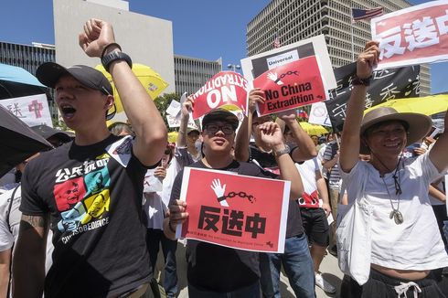 Warga Hong Kong Gelar Unjuk Rasa Menentang UU Ekstradisi ke China