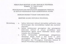 Kemenag Terbitkan Aturan Kekerasan Seksual di Satuan Pendidikan, Ini Bentuk Pelanggarannya!