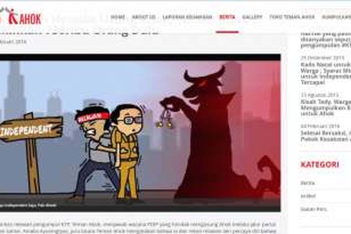 Karikatur di laman www.temanahok.com.