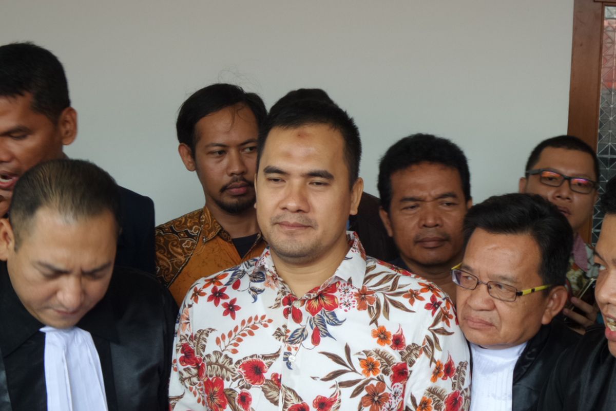 Saipul Jamil di Pengadilan Tipikor Jakarta, Rabu (26/4/2017).