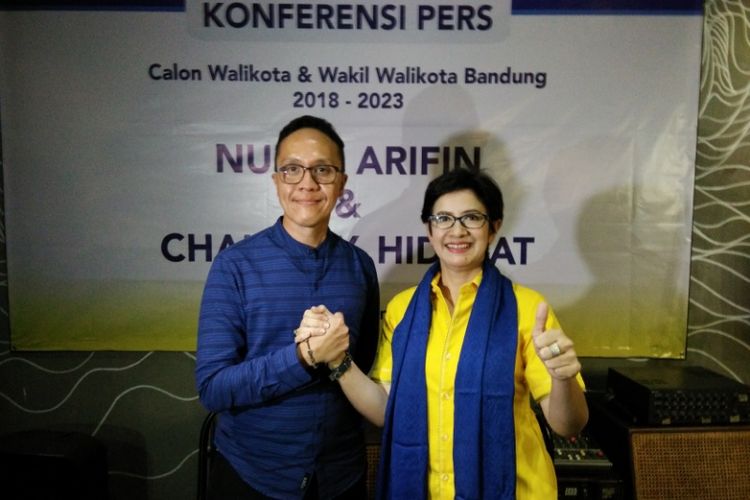 Politisi Partai Golkar Nurul Arifin resmi berpasangan dengan politisi Partai Demokrat Chairul Y Hidayat untuk Pilkada Kota Bandung. 