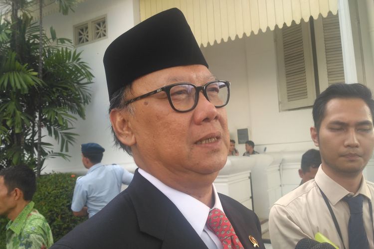 Menteri Dalam Negeri Tjahjo Kumolo di Istana Kepresidenan, Jakarta, Jumat (12/5/2017).