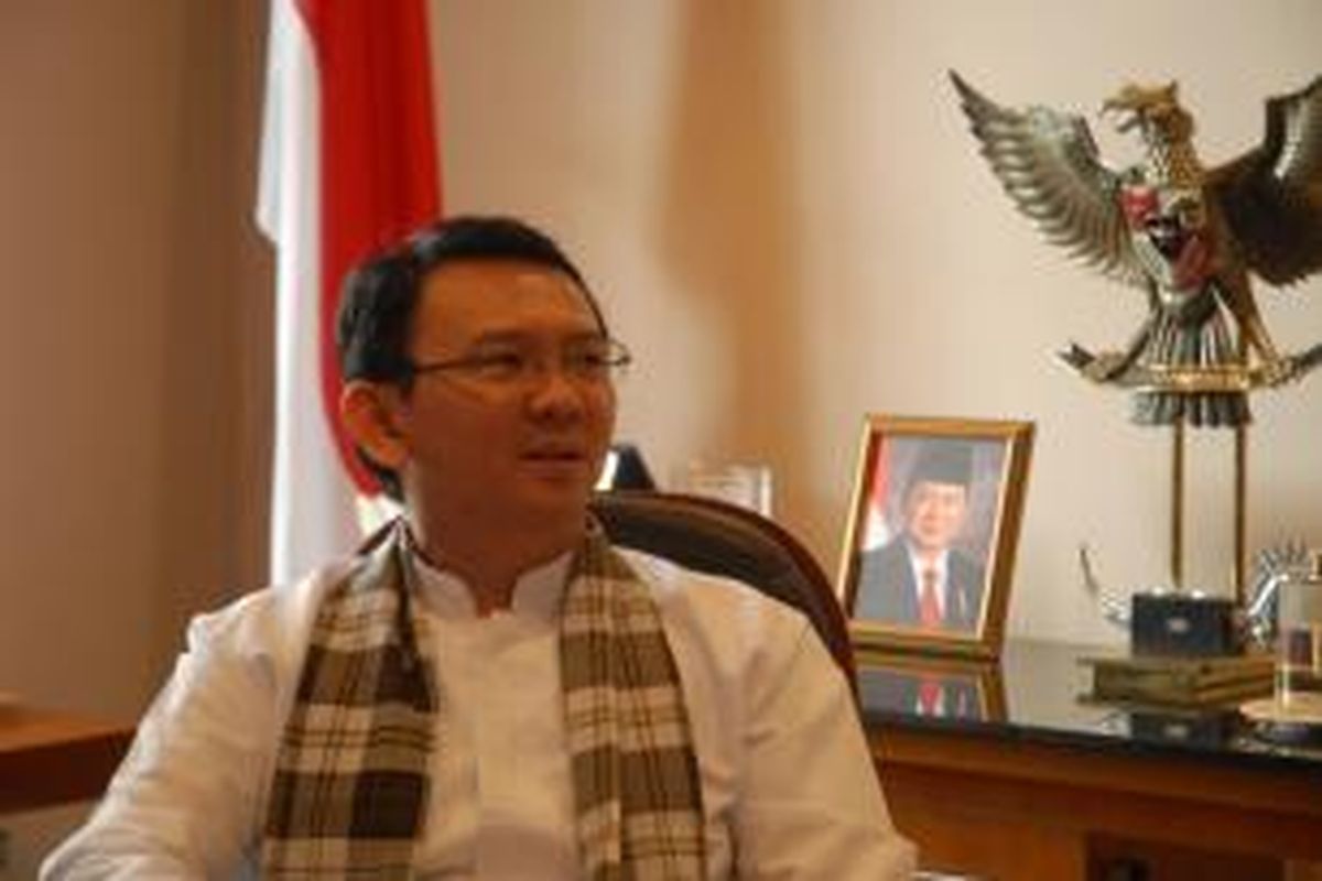 Wakil Gubernur DKI Jakarta, Basuki Tjahaja Purnama, Balaikota, Jakarta, Jumat (26/7/2013).