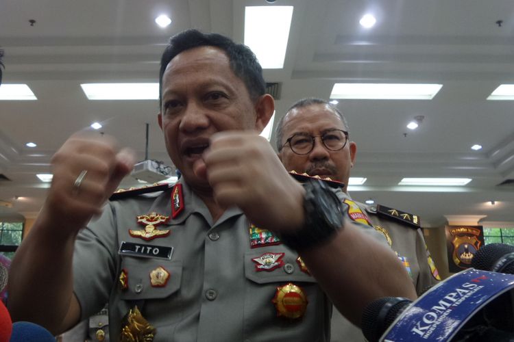 Kapolri Jenderal Pol Tito Karnavian di Rupatama Mabes Polri, Jakarta, Rabu (29/11/2017).