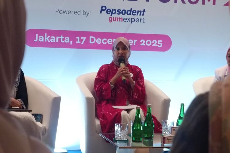 Personal Care Community Lead Unilever Indonesia, drg. Ratu Mirah Afifah, GCClinDent., MDSc., dalam IHF 2025 yang digelar oleh Unilever Indonesia melalui brand Pepsodent, di Jakarta Selatan, Rabu (17/12/2025).