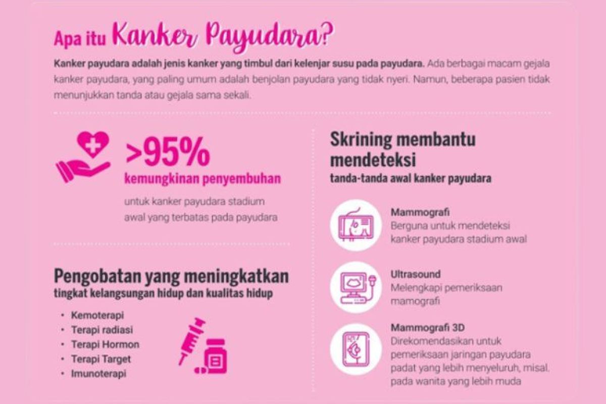 Wanita harus memahami apa saja tanda, gejala, dan faktor penyebab kanker payudara agar dapat melakukan tindakan pencegahan sedini mungkin.