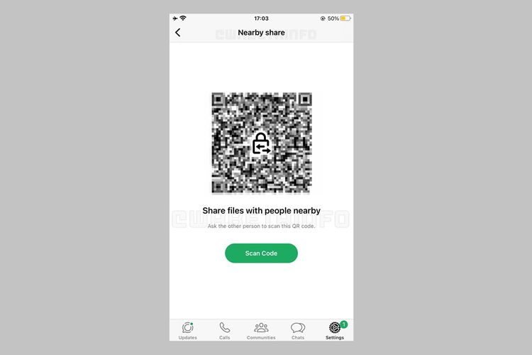 Fitur kirim file ala AirDrop di WhatsApp iOS