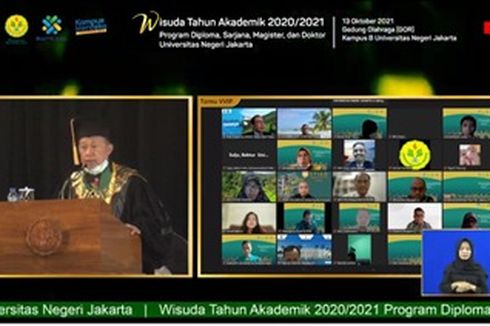 Wisuda Virtual UNJ, Rektor: Segenap Sivitas Akademika Harus Berpandangan Jauh ke Depan