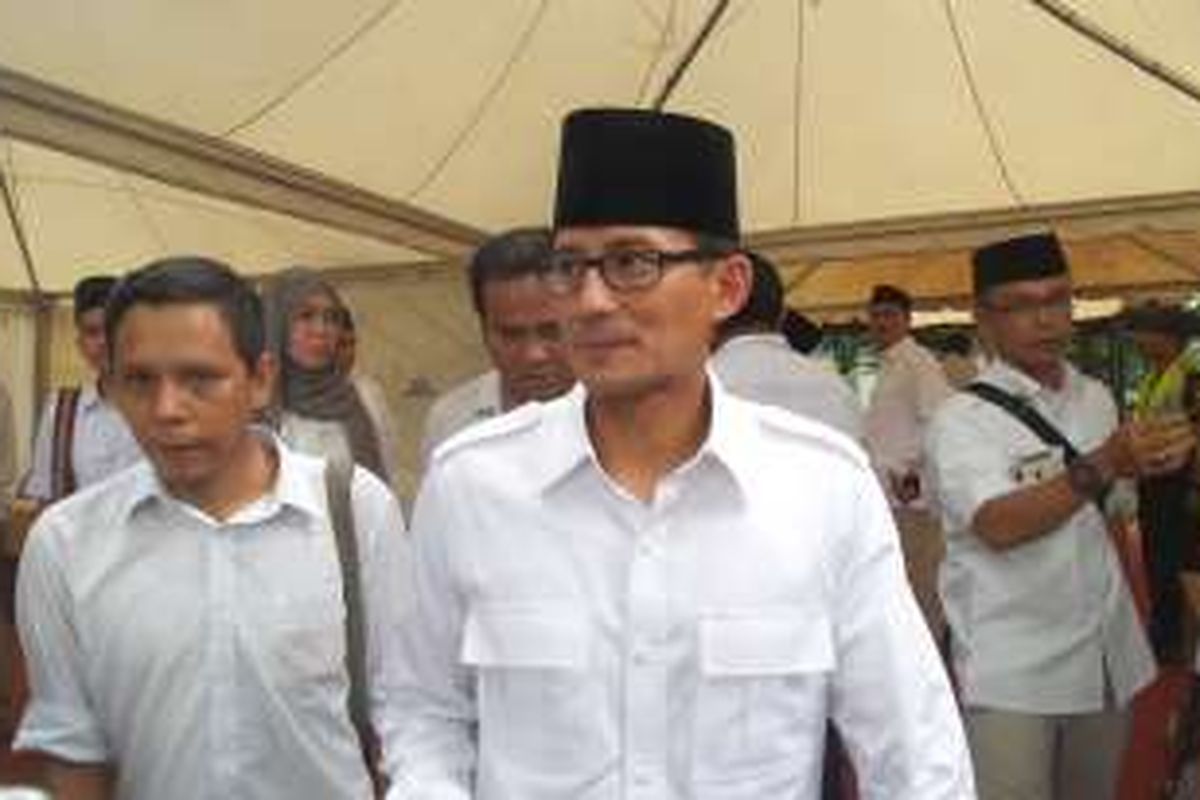 Bakal calon Gubernur DKI Jakarta Sandiaga Uno.