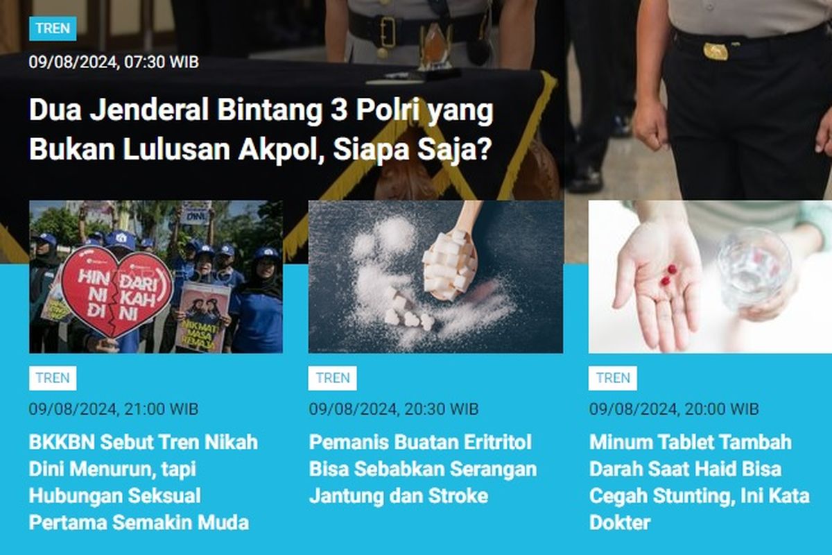 Populer Tren Jumat (9/8/2024): Jenderal bintang 3 Polri yang bukan dari Akpol | Perolehan medali Olimpiade Paris 2024, Indonesia salip Malaysia 