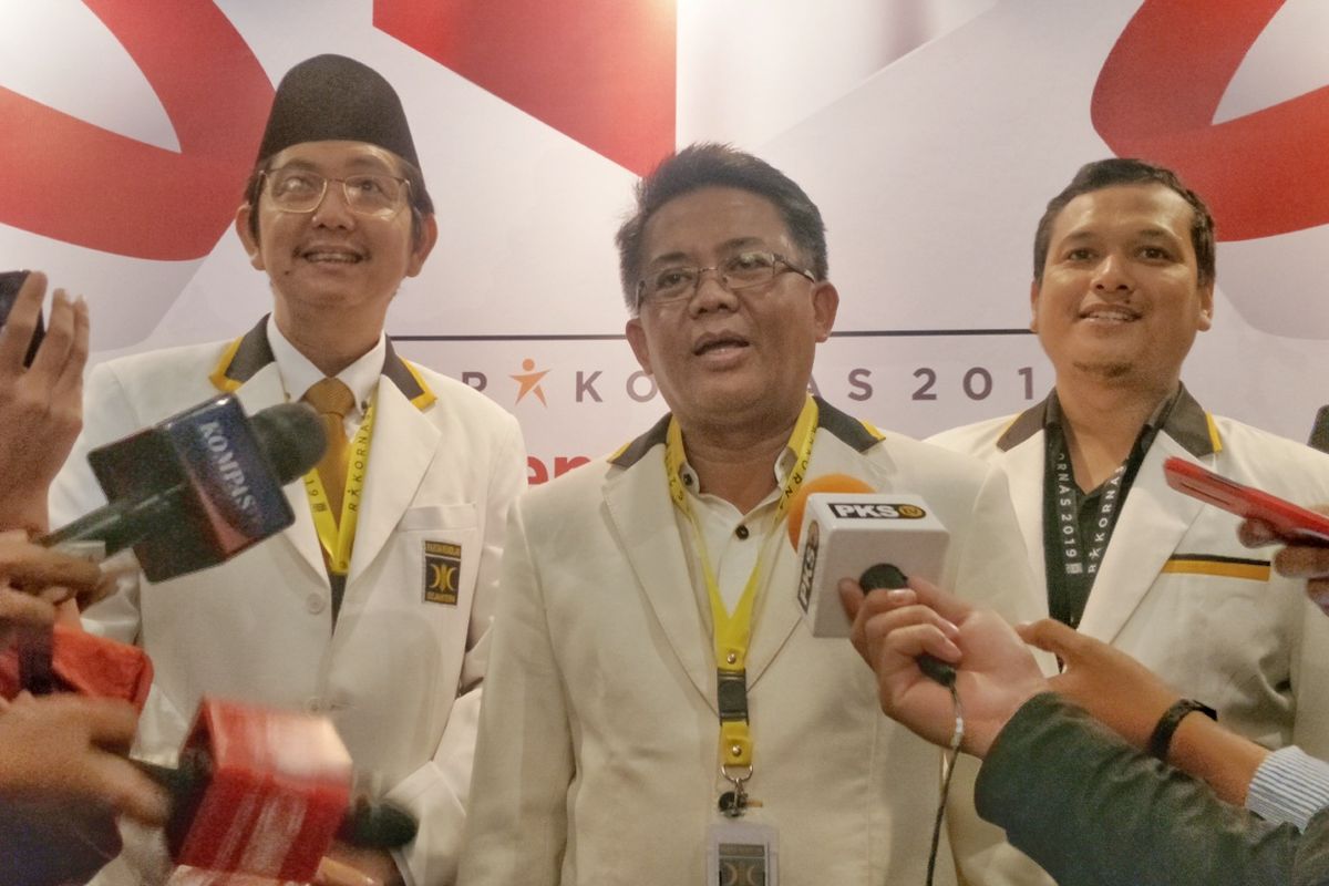 Presiden PKS Sohibul Iman saat ditemui di Rapat Koordinasi Nasional (Rakornas), Hotel Bidakara, Jakarta, Kamis (14/11/2019).