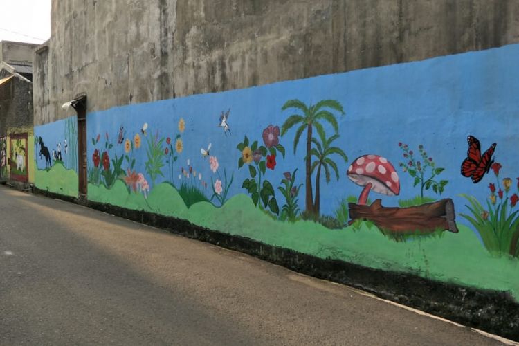 Mural karya Petugas PPSU Kelurahan Kebayoran Lama Selatan, Jakarta Selatan.