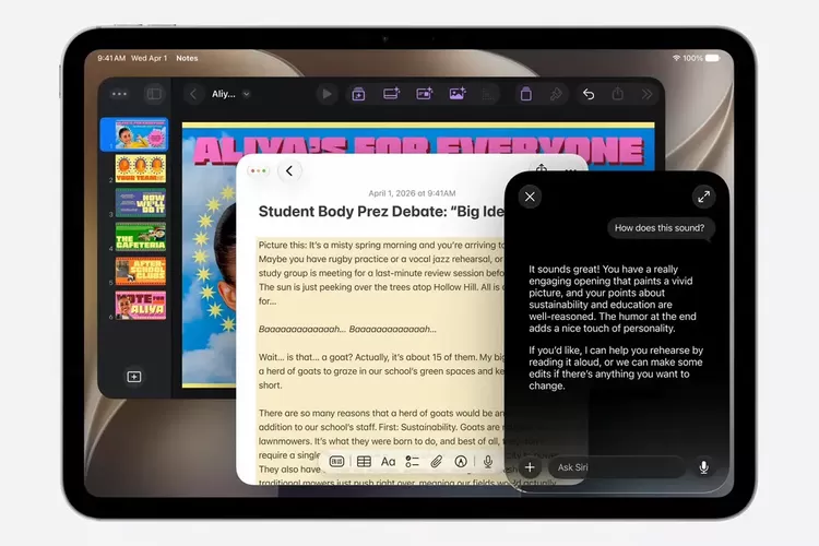 Siri AI di iPadOS 27.