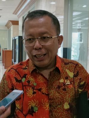 Sekjen PPP Arsul Sani saat ditemui di Kompleks Parlemen, Senayan, Jakarta, Kamis (29/3/2018).