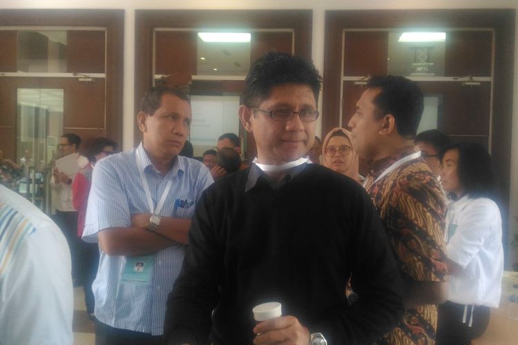 Wakil Ketua Komisi Pemberantasan Korupsi (KPK), Laode M Syarif, saat mengikuti uji kompetensi capim KPKdi Gedung Pusat Pendidikan dan Latihan Kemensetneg, Jakarta Selatan, Kamis (18/7/2019).   