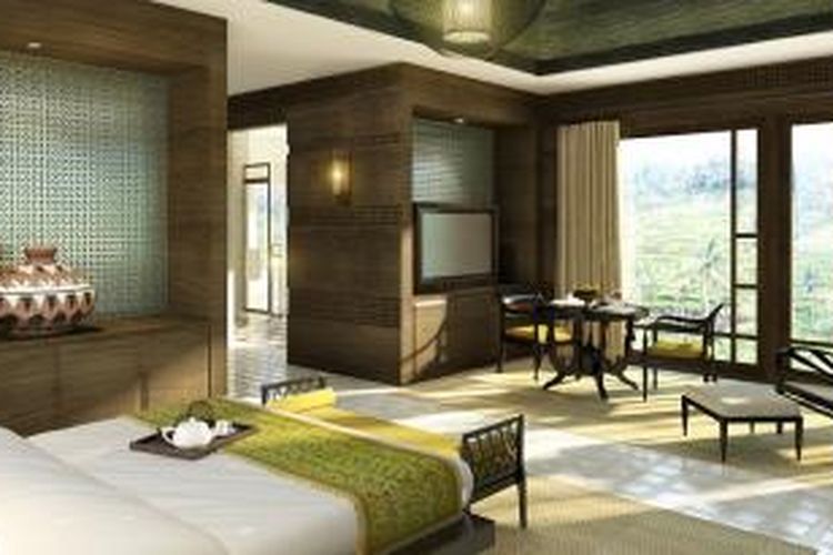 Ilustrasi kamar hotel Mandapa, a Ritz-Carlton Reserve