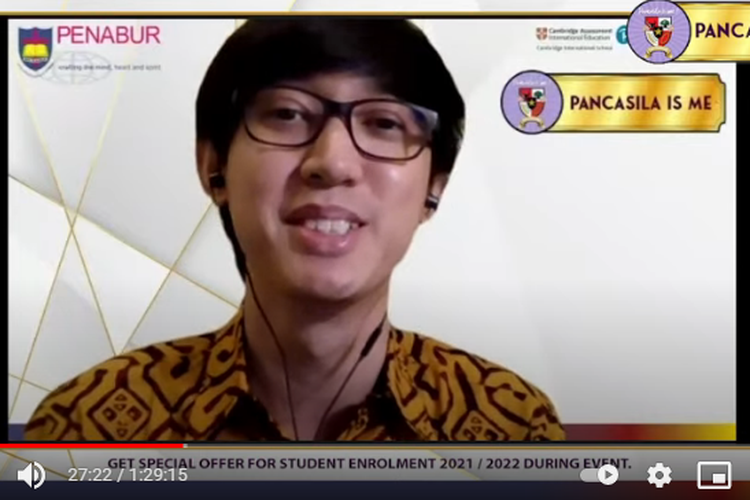 SPK Penabur Jakarta mengadakan webinar bertema Pancasila Is Me, Sabtu (26/6/2021).