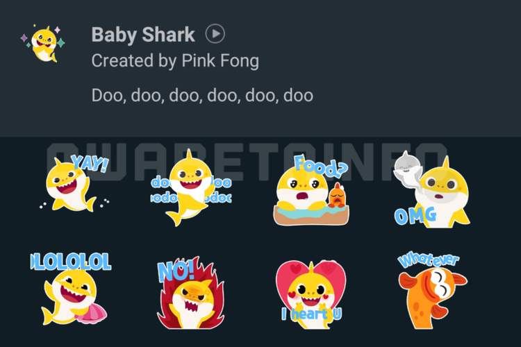 Stiker animasi Baby Shark sudah dapat diunduh oleh pengguna WhatsApp Beta versi 2.20.202.10