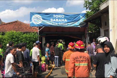 Kebakaran Agen Gas dan Air di Cinere Depok, Empat Ruangan Hangus 